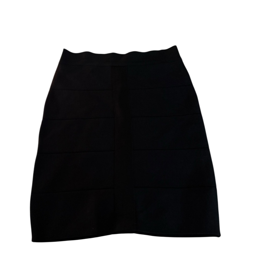 Bebe Y2K Women's Bodycon Bandage Black Pencil Skirt Size Small